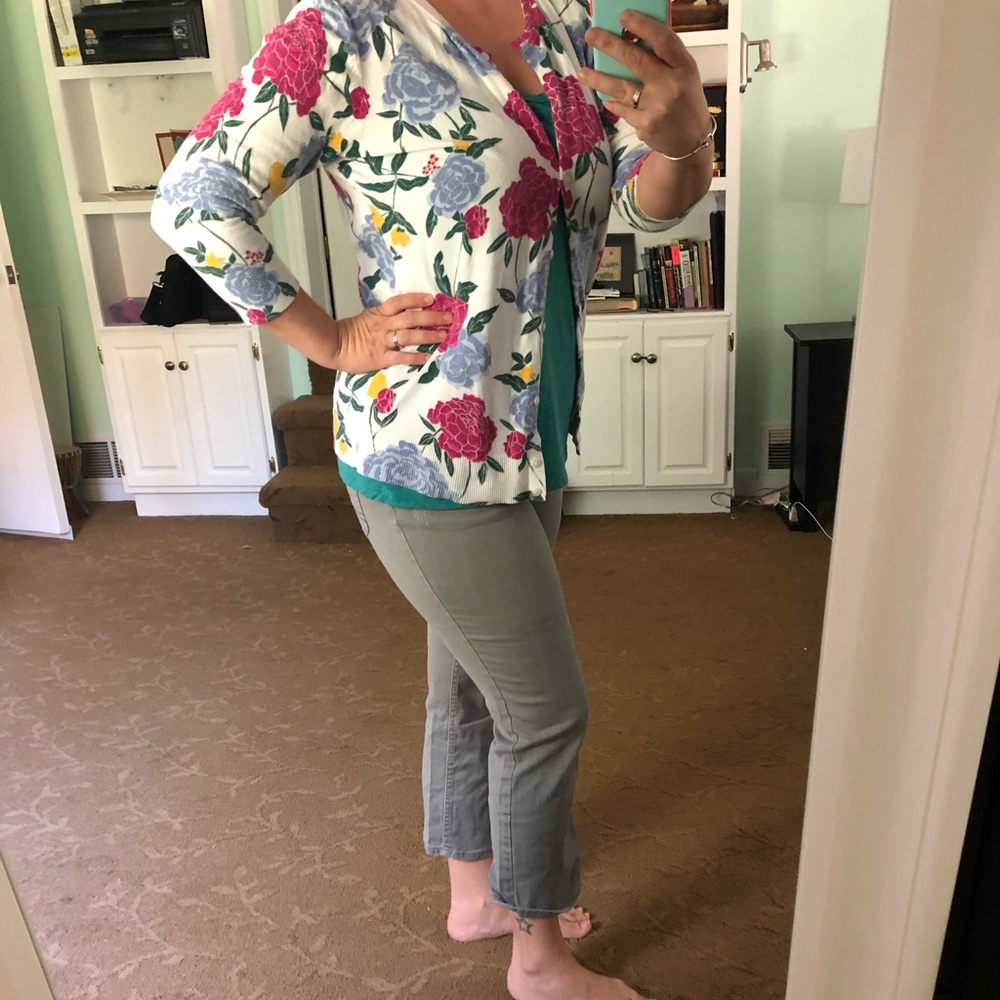 Grey Maternity Capri Jeans